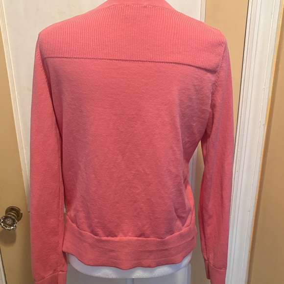 LOFT Coral Button-Up Cardigan - Picture 2 of 3